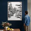 Winter Pine Forest Wall Art Canvas Print, Minimal Winter by MyGreatCanvas | Canvas Wall Art Prints | Photo Prints & Wall Decor