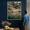 Flamingo Wall Art Canvas Print, Tropical Wildlife Scene by MyGreatCanvas | Canvas Wall Art Prints | Photo Prints & Wall Decor