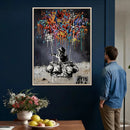 Banksy Inspired Boy Wall Art Canvas Print, Graffiti Balloon by MyGreatCanvas | Canvas Wall Art Prints | Photo Prints & Wall Decor