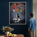 Banksy Inspired Boy Swing Wall Art Canvas Print by MyGreatCanvas | Canvas Wall Art Prints | Photo Prints & Wall Decor