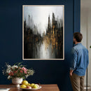 Abstract Urban Wall Art Canvas Print, Gold Black Modern by MyGreatCanvas | Canvas Wall Art Prints | Photo Prints & Wall Decor