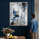 Blue Abstract Wall Art Canvas Print, Gold Black Modern by MyGreatCanvas | Canvas Wall Art Prints | Photo Prints & Wall Decor