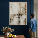 Neutral Abstract Wall Art Canvas Print, Beige Black Textured by MyGreatCanvas | Canvas Wall Art Prints | Photo Prints & Wall Decor