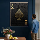 Ace of Spades Wall Art Canvas Print – Black and Gold Playing by MyGreatCanvas | Canvas Wall Art Prints | Photo Prints & Wall Decor