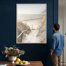 Coastal Beach Path Wall Art Canvas Print – Neutral Ocean by MyGreatCanvas | Canvas Wall Art Prints | Photo Prints & Wall Decor