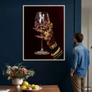 Black Woman Holding Elegant Wine Glass Art, Black Girl Art, by MyGreatCanvas | Canvas Wall Art Prints | Photo Prints & Wall Decor