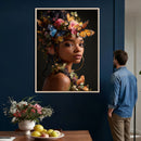 Butterfly Crown Gold Woman Portrait — Monarch Queen Canvas by MyGreatCanvas | Canvas Wall Art Prints | Photo Prints & Wall Decor