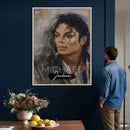 Micheal Jackson Portre Wall Art Canvas Print by MyGreatCanvas | Canvas Wall Art Prints | Photo Prints & Wall Decor