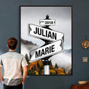 Personalized Street Sign Art Canvas Print by MyGreatCanvas | Canvas Wall Art Prints | Photo Prints & Wall Decor