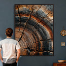 Abstract Tree Rings Wall Art Canvas Print Wood Grain Rings