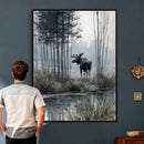 Abstract Moose Wall Art Canvas Print – Wildlife Nature by MyGreatCanvas | Canvas Wall Art Prints | Photo Prints & Wall Decor