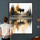 Abstract Moose Forest Wall Art Canvas Print – Wildlife by MyGreatCanvas | Canvas Wall Art Prints | Photo Prints & Wall Decor