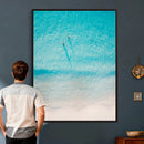 Aerial Turquoise Beach Wall Art Canvas Print – Minimal by MyGreatCanvas | Canvas Wall Art Prints | Photo Prints & Wall Decor
