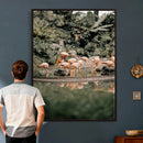 Flamingo Wall Art Canvas Print, Tropical Wildlife Scene by MyGreatCanvas | Canvas Wall Art Prints | Photo Prints & Wall Decor