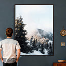 Snowy Mountain Forest Wall Art Canvas Print, Winter Pine by MyGreatCanvas | Canvas Wall Art Prints | Photo Prints & Wall Decor