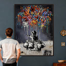 Banksy Inspired Boy Wall Art Canvas Print, Graffiti Balloon by MyGreatCanvas | Canvas Wall Art Prints | Photo Prints & Wall Decor