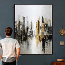 Abstract New York Wall Art Canvas Print, Gold Black Modern by MyGreatCanvas | Canvas Wall Art Prints | Photo Prints & Wall Decor