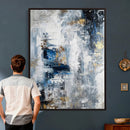 Blue Abstract Wall Art Canvas Print, Gold Black Modern by MyGreatCanvas | Canvas Wall Art Prints | Photo Prints & Wall Decor