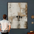 Neutral Abstract Wall Art Canvas Print, Beige Black Textured by MyGreatCanvas | Canvas Wall Art Prints | Photo Prints & Wall Decor