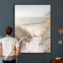 Coastal Beach Path Wall Art Canvas Print – Neutral Ocean by MyGreatCanvas | Canvas Wall Art Prints | Photo Prints & Wall Decor