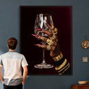 Black Woman Holding Elegant Wine Glass Art, Black Girl Art, by MyGreatCanvas | Canvas Wall Art Prints | Photo Prints & Wall Decor