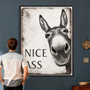 Funny Donkey Bathroom Wall Art Canvas Print, Nice Ass Farm by MyGreatCanvas | Canvas Wall Art Prints | Photo Prints & Wall Decor