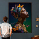 Butterfly Crown Gold Woman Portrait — Monarch Queen Canvas by MyGreatCanvas | Canvas Wall Art Prints | Photo Prints & Wall Decor