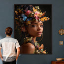 Butterfly Crown Gold Woman Portrait — Monarch Queen Canvas by MyGreatCanvas | Canvas Wall Art Prints | Photo Prints & Wall Decor