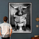 Texas Longhorn Cow Toilet Paper Canvas Wall Art, Funny by MyGreatCanvas | Canvas Wall Art Prints | Photo Prints & Wall Decor