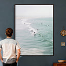 Surfers on Waves Canvas Wall Art, Aerial Ocean Photography by MyGreatCanvas | Canvas Wall Art Prints | Photo Prints & Wall Decor