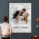 Wedding Guest Book Alternative Wall Art Canvas Print, Personalized Wedding Signature Poster, Custom Couple Photo Guestbook Canvas, Bridal Shower Reception Decor by MyGreatCanvas | Canvas Wall Art Prints | Photo Prints & Wall Decor