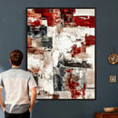 Blue Teal Abstract Canvas Wall Art, Modern Textured Painting Print, Navy Orange White Contemporary Art, Neutral Living Room Decor, Office Art by MyGreatCanvas | Canvas Wall Art Prints | Photo Prints & Wall Decor