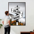 Personalized Street Sign Art Canvas Print by MyGreatCanvas | Canvas Wall Art Prints | Photo Prints & Wall Decor