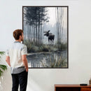 Abstract Moose Wall Art Canvas Print – Wildlife Nature by MyGreatCanvas | Canvas Wall Art Prints | Photo Prints & Wall Decor