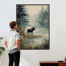 Watercolor Abstract Moose Wall Art Canvas Print – Wildlife by MyGreatCanvas | Canvas Wall Art Prints | Photo Prints & Wall Decor