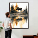 Abstract Moose Forest Wall Art Canvas Print – Wildlife by MyGreatCanvas | Canvas Wall Art Prints | Photo Prints & Wall Decor