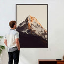 Golden Peak Mountain Wall Art Canvas Print, Minimal Alpine by MyGreatCanvas | Canvas Wall Art Prints | Photo Prints & Wall Decor