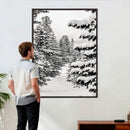 Winter Pine Forest Wall Art Canvas Print, Minimal Winter by MyGreatCanvas | Canvas Wall Art Prints | Photo Prints & Wall Decor