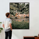 Flamingo Wall Art Canvas Print, Tropical Wildlife Scene by MyGreatCanvas | Canvas Wall Art Prints | Photo Prints & Wall Decor