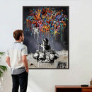 Banksy Inspired Boy Wall Art Canvas Print, Graffiti Balloon by MyGreatCanvas | Canvas Wall Art Prints | Photo Prints & Wall Decor