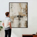 Neutral Abstract Wall Art Canvas Print, Beige Black Textured by MyGreatCanvas | Canvas Wall Art Prints | Photo Prints & Wall Decor