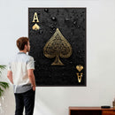 Ace of Spades Wall Art Canvas Print – Black and Gold Playing by MyGreatCanvas | Canvas Wall Art Prints | Photo Prints & Wall Decor