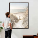 Coastal Beach Path Wall Art Canvas Print – Neutral Ocean by MyGreatCanvas | Canvas Wall Art Prints | Photo Prints & Wall Decor