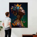 Butterfly Crown Gold Woman Portrait — Monarch Queen Canvas by MyGreatCanvas | Canvas Wall Art Prints | Photo Prints & Wall Decor