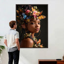 Butterfly Crown Gold Woman Portrait — Monarch Queen Canvas by MyGreatCanvas | Canvas Wall Art Prints | Photo Prints & Wall Decor