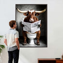 Texas Longhorn Cow Toilet Paper Canvas Wall Art, Funny by MyGreatCanvas | Canvas Wall Art Prints | Photo Prints & Wall Decor