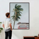VW Van Palm Tree Canvas Wall Art, Pink Camper Surfboards by MyGreatCanvas | Canvas Wall Art Prints | Photo Prints & Wall Decor