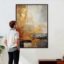 Gold Abstract Canvas Wall Art, Luxury Textured Style Gold by MyGreatCanvas | Canvas Wall Art Prints | Photo Prints & Wall Decor