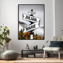 Personalized Street Sign Art Canvas Print by MyGreatCanvas | Canvas Wall Art Prints | Photo Prints & Wall Decor