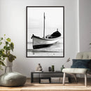 Minimal Boat Wall Art Canvas Print – Black and White Coastal by MyGreatCanvas | Canvas Wall Art Prints | Photo Prints & Wall Decor